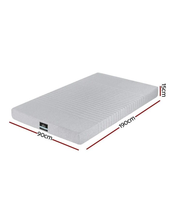 Memory Foam Mattress Single 15cm in White image 4
