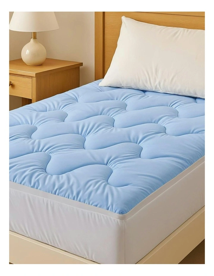 Mattress Pillowtop toppers Single 5cm in Blue image 3