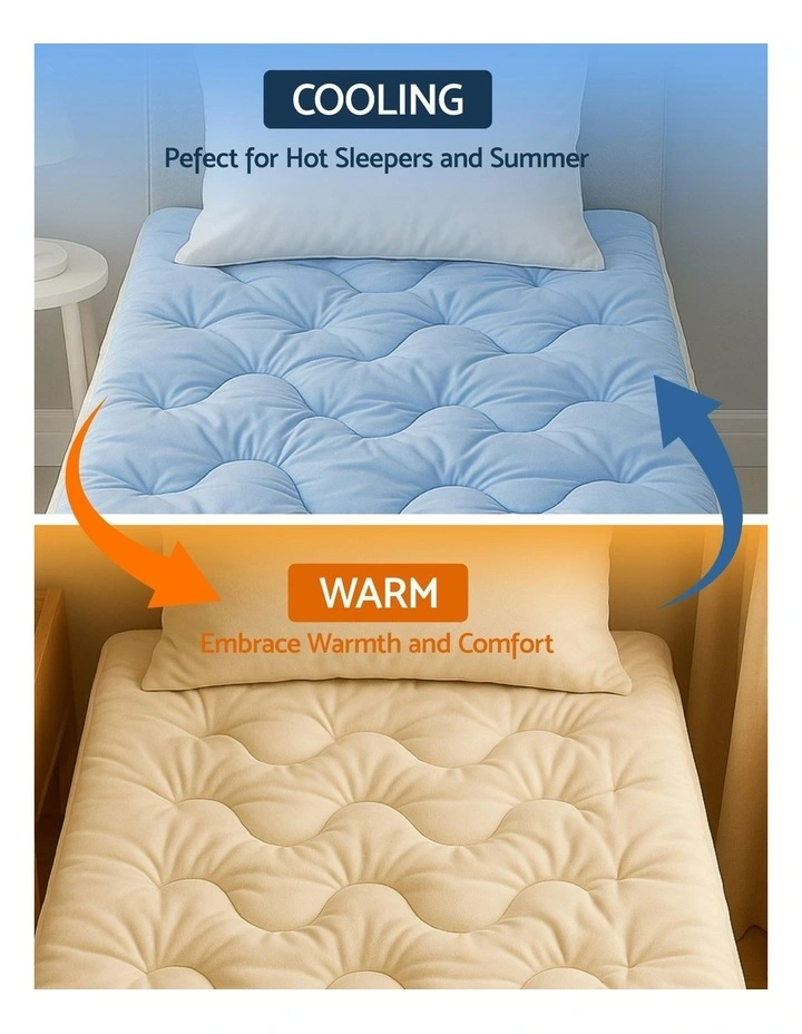 Mattress Pillowtop toppers Single 5cm in Blue image 6