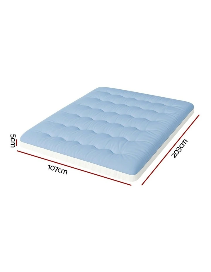 Double-Sided King Single Pillowtop Topper 5cm in Blue image 4