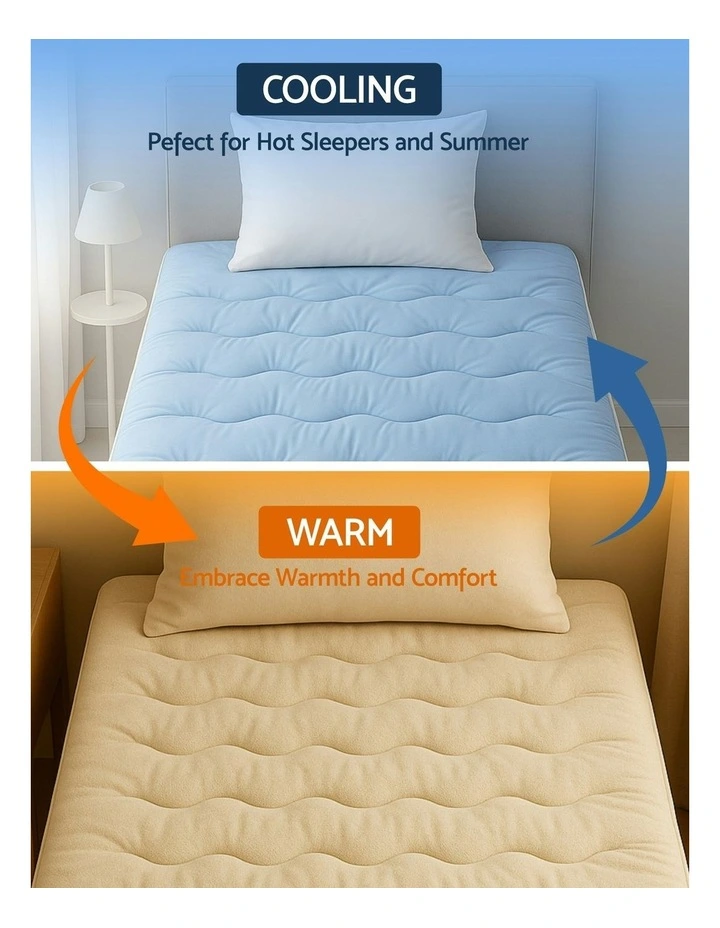 Double-Sided King Single Pillowtop Topper 5cm in Blue image 6