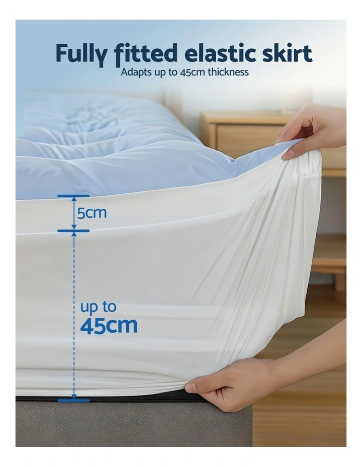Double-Sided King Single Pillowtop Topper 5cm in Blue image 7