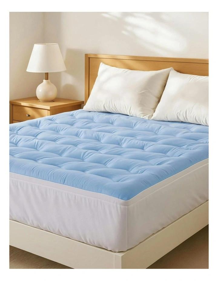 Mattress Pillowtop Toppers Double 5cm in Blue image 3