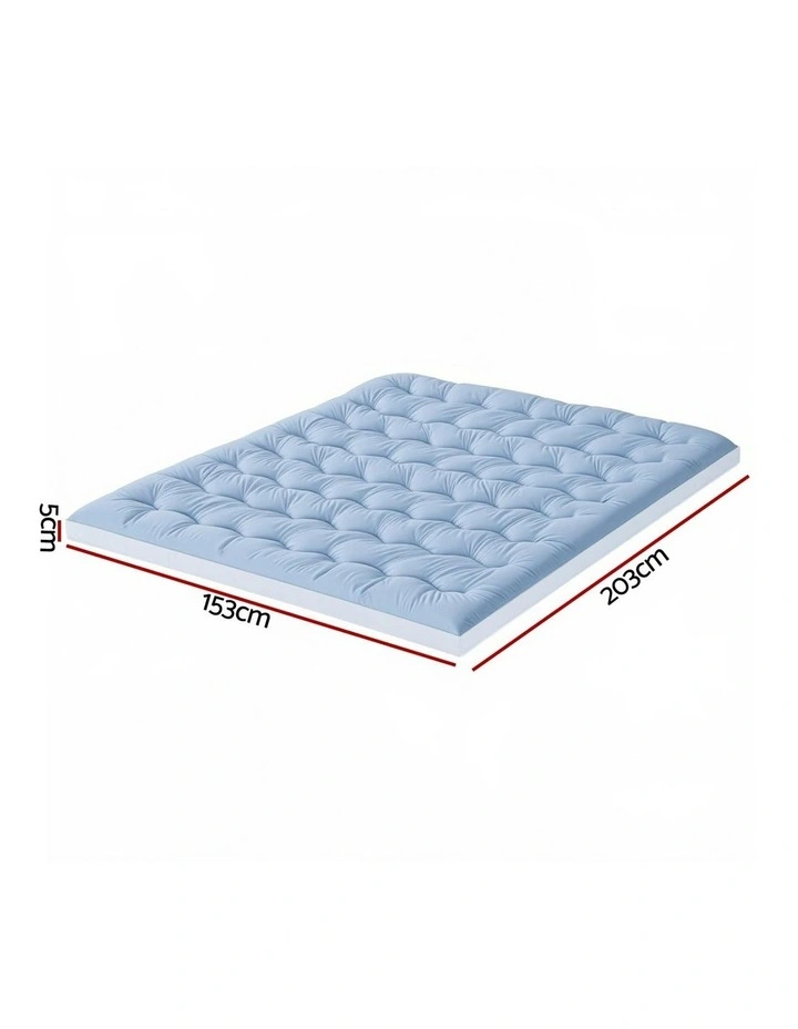 Mattress Pillowtop Toppers Double 5cm in Blue image 4