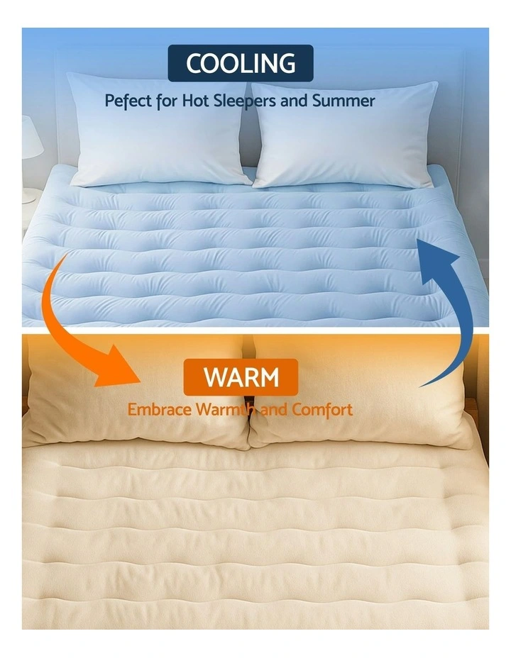 Mattress Pillowtop Toppers Double 5cm in Blue image 6