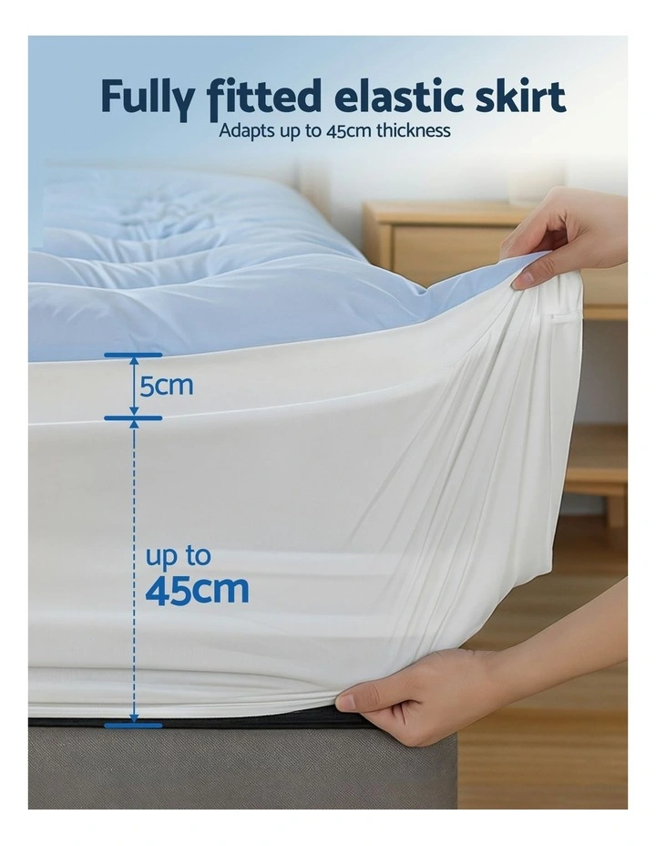 Mattress Pillowtop Toppers Double 5cm in Blue image 7