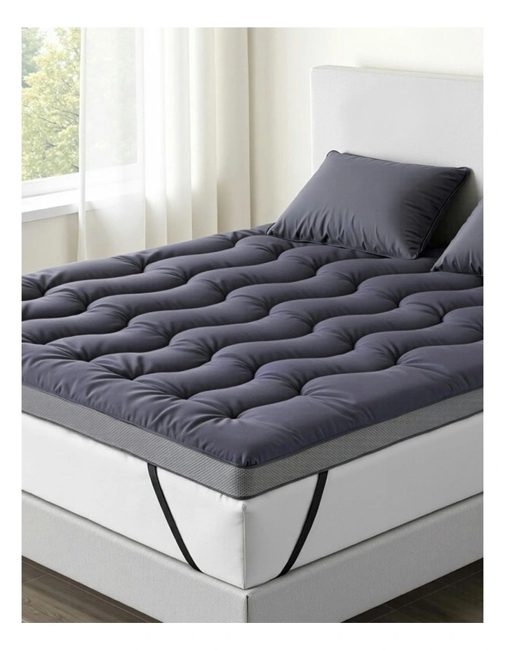 Mattress Pillowtop Toppers Queen 5cm in Blue image 3