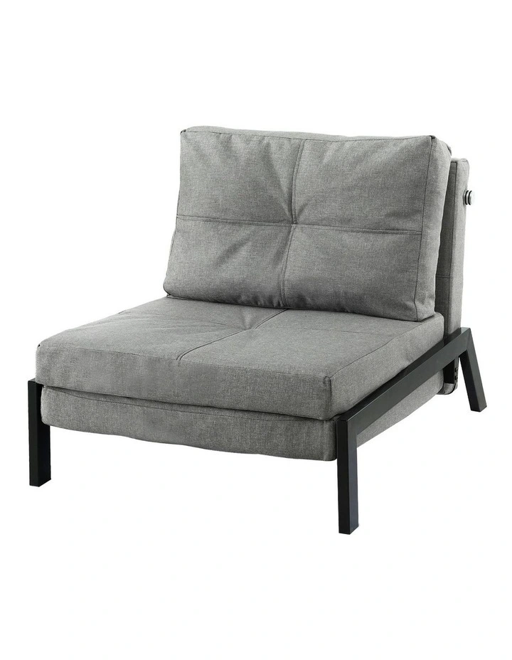 Convertible Couch Recliner Lounge Chair Sofa Bed in Grey image 1
