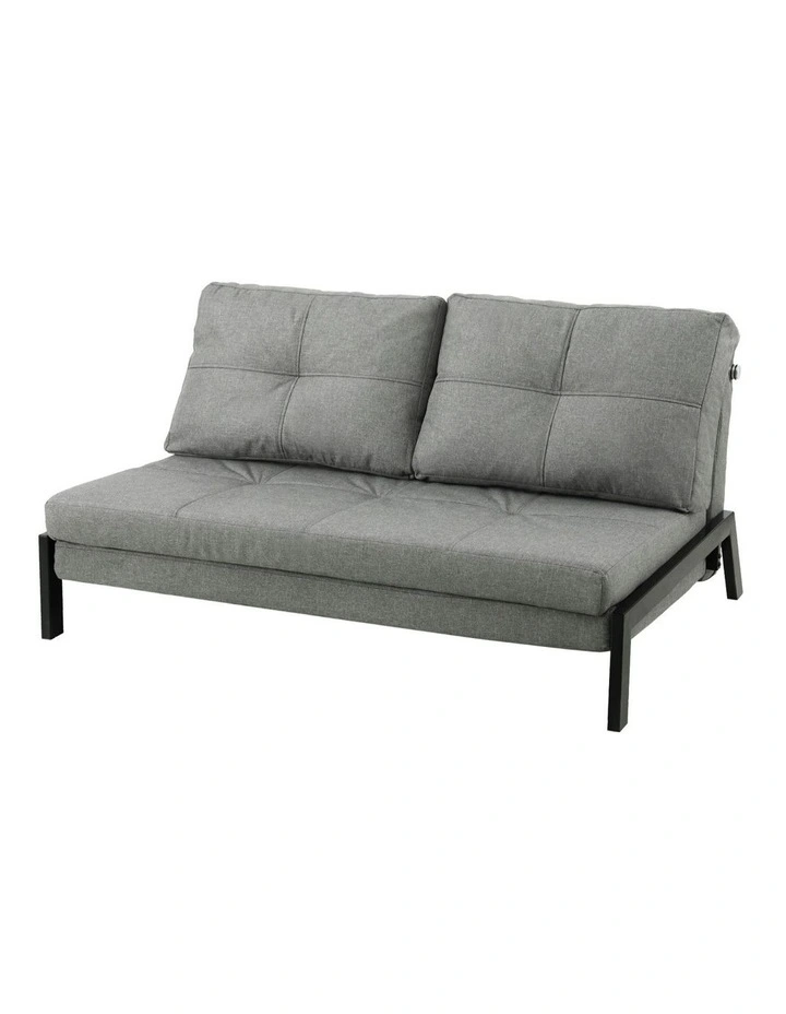 2 Seater Folding Convertible Sofa Bed in Grey image 1