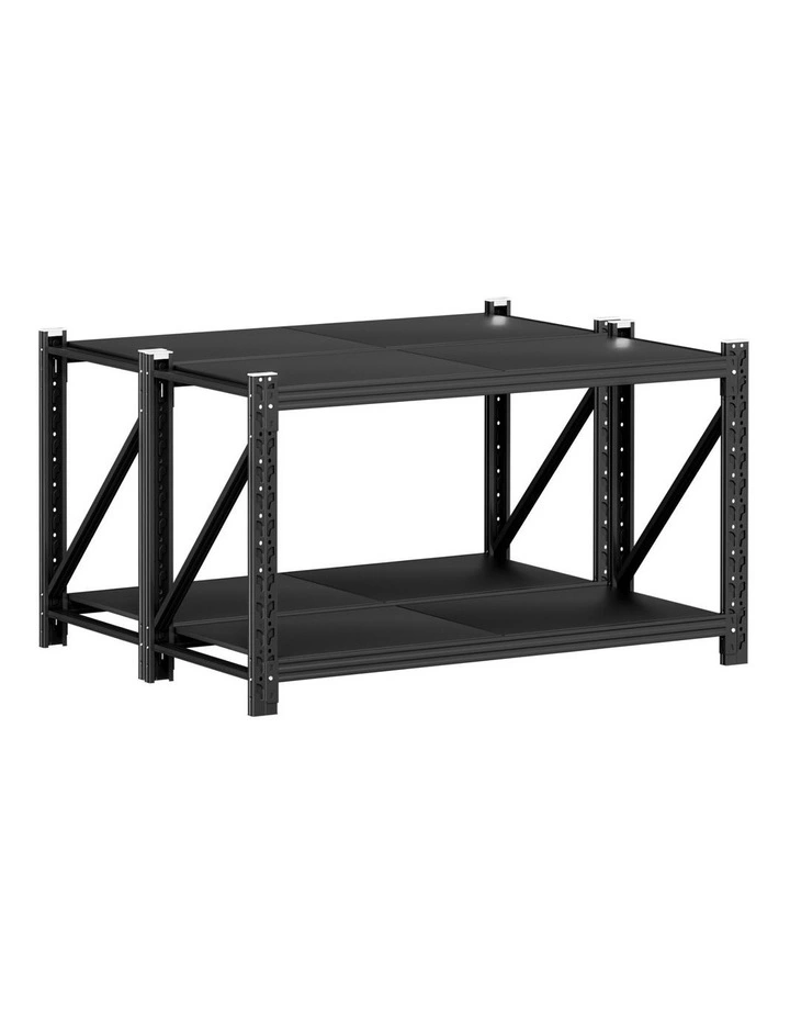 Garage Shelving Warehouse Rack 2x 0.9m in Black image 1