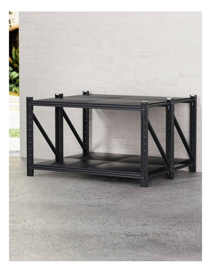 Garage Shelving Warehouse Rack 2x 0.9m in Black image 3