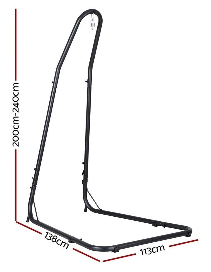 Heavy Duty Steel Frame Hammock Chair Stand in Black image 4