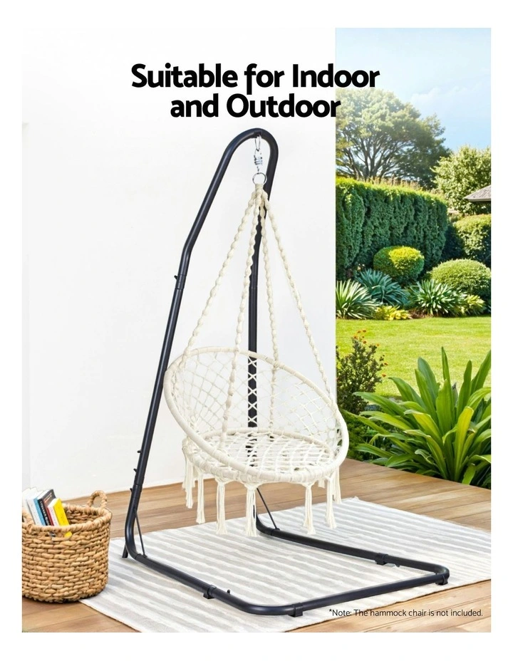 Heavy Duty Steel Frame Hammock Chair Stand in Black image 7