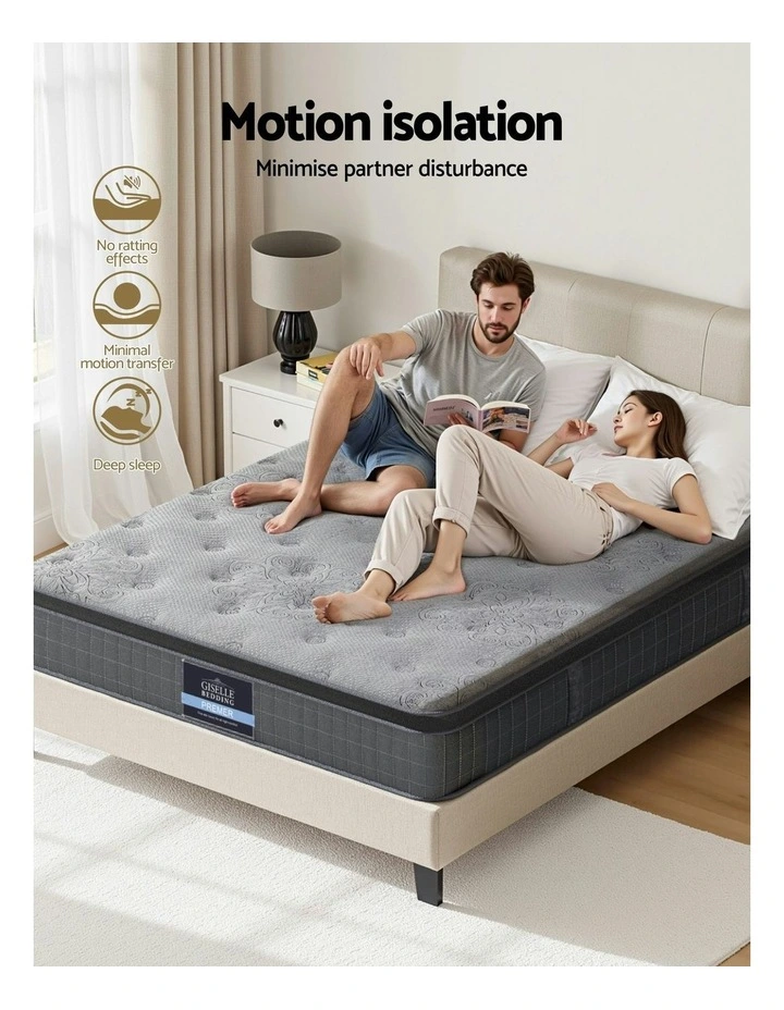 Double Latex Foam Mattresses 26cm in Grey image 7