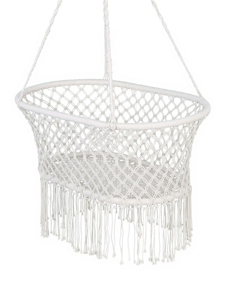 Hammock Chair Cotton Swing Chair in Cream image 2