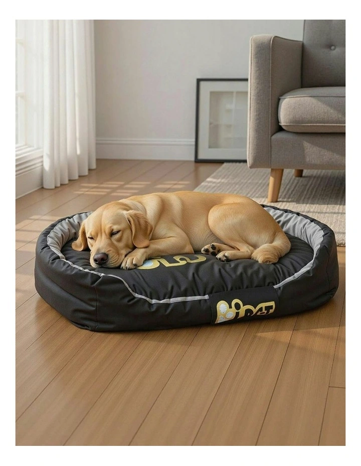 Dog Bed Jumbo Pet Calming Soft Sofa Cushion Mat in Black image 3