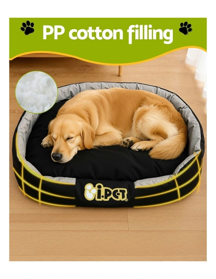 Dog Bed Jumbo Pet Calming Soft Sofa Cushion Mat in Black image 5