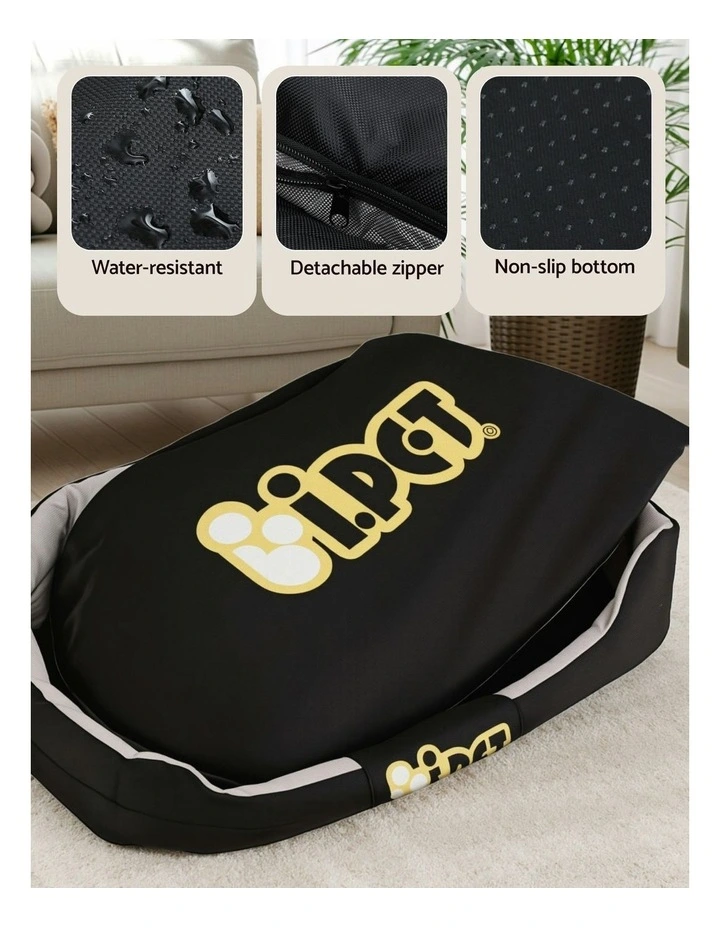 Dog Bed Jumbo Pet Calming Soft Sofa Cushion Mat in Black image 6