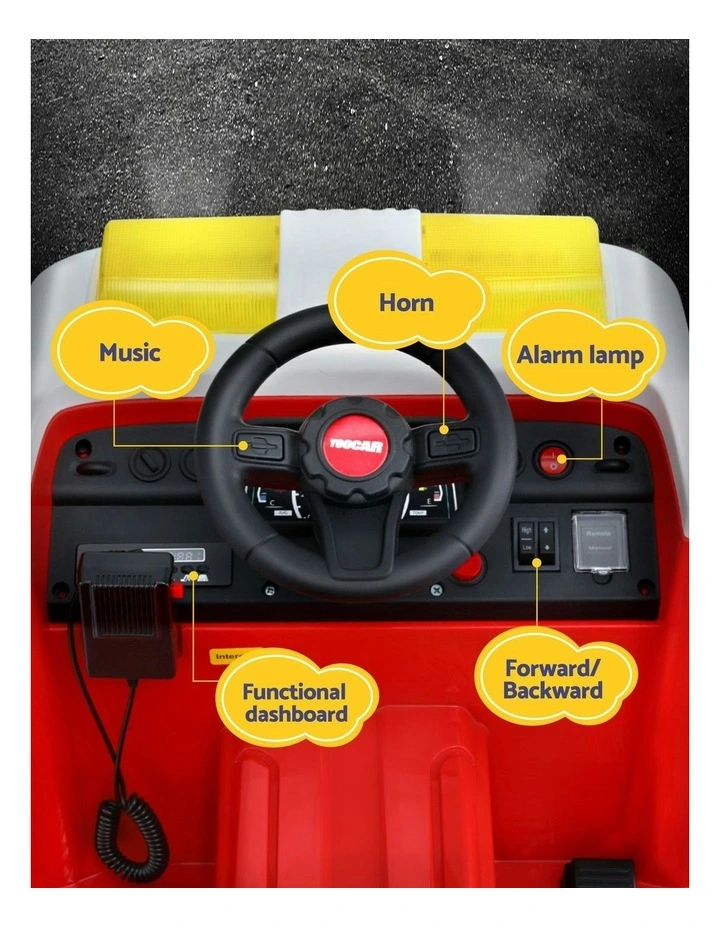 Ride On Car Electric Fire Engine Fighting Truck with Water Gun Music image 5