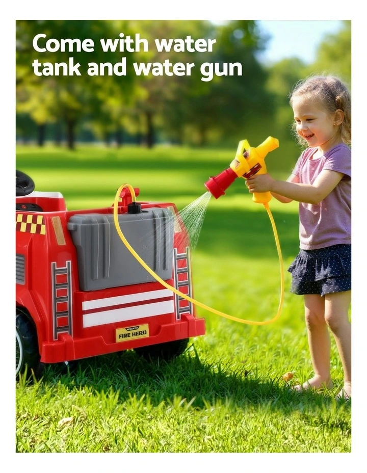 Ride On Car Electric Fire Engine Fighting Truck with Water Gun Music image 7