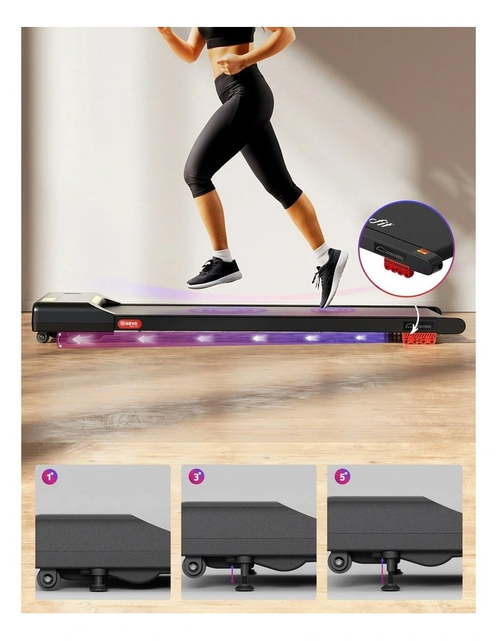 Electric Walking Pad Treadmill 380mm in Black image 7