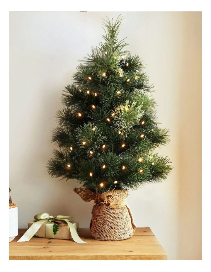 Mini Tabletop 8 Light Modes Timer Xmas Tree 60cm in Green image 3