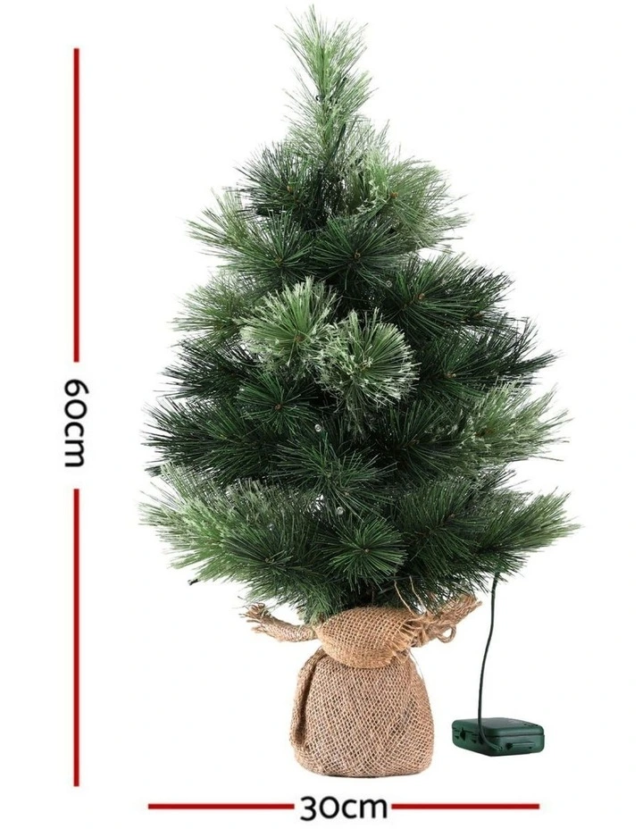 Mini Tabletop 8 Light Modes Timer Xmas Tree 60cm in Green image 4