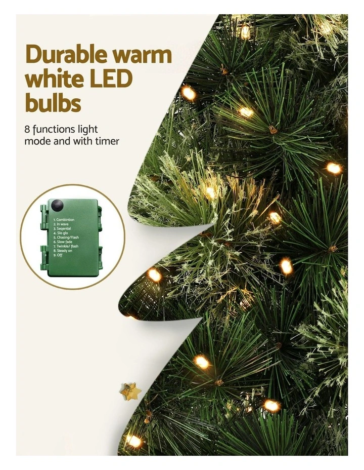 Mini Tabletop 8 Light Modes Timer Xmas Tree 60cm in Green image 6
