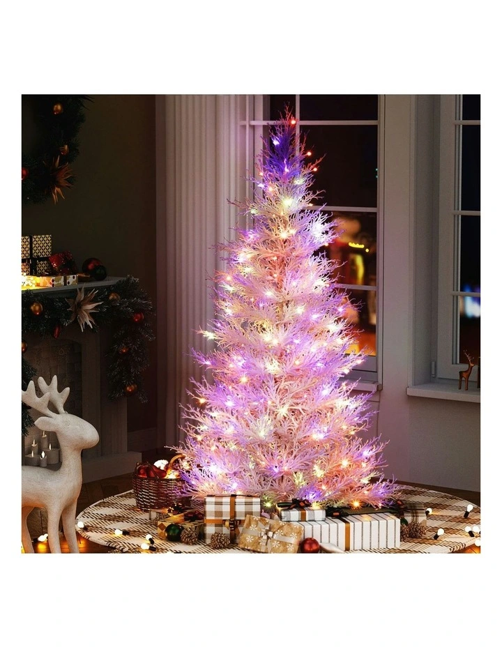 Led Christmas Tree 8 Modes Adjustable Light Snowy 1.8M in Multi image 3