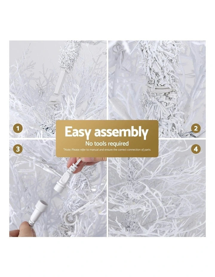 Led Christmas Tree 8 Modes Adjustable Light Snowy 1.8M in Multi image 7