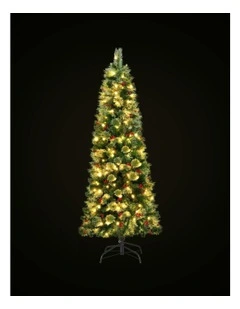 LED Party Decorations Red Barries Christmas Tree 1.8m