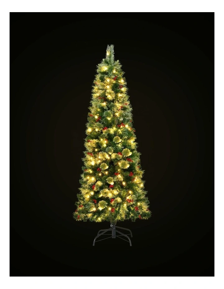 LED Party Decorations Red Barries Christmas Tree 1.8m image 1