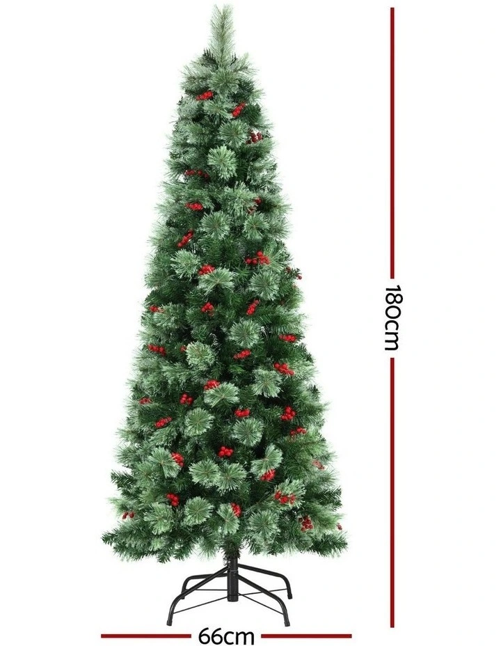 LED Party Decorations Red Barries Christmas Tree 1.8m image 4