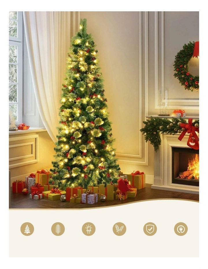 LED Party Decorations Red Barries Christmas Tree 1.8m image 5