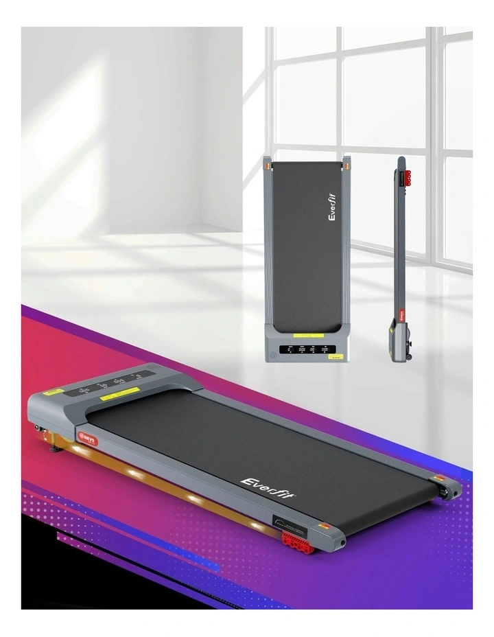 Electric Walking Pad Incline Treadmill 380mm in Grey image 3