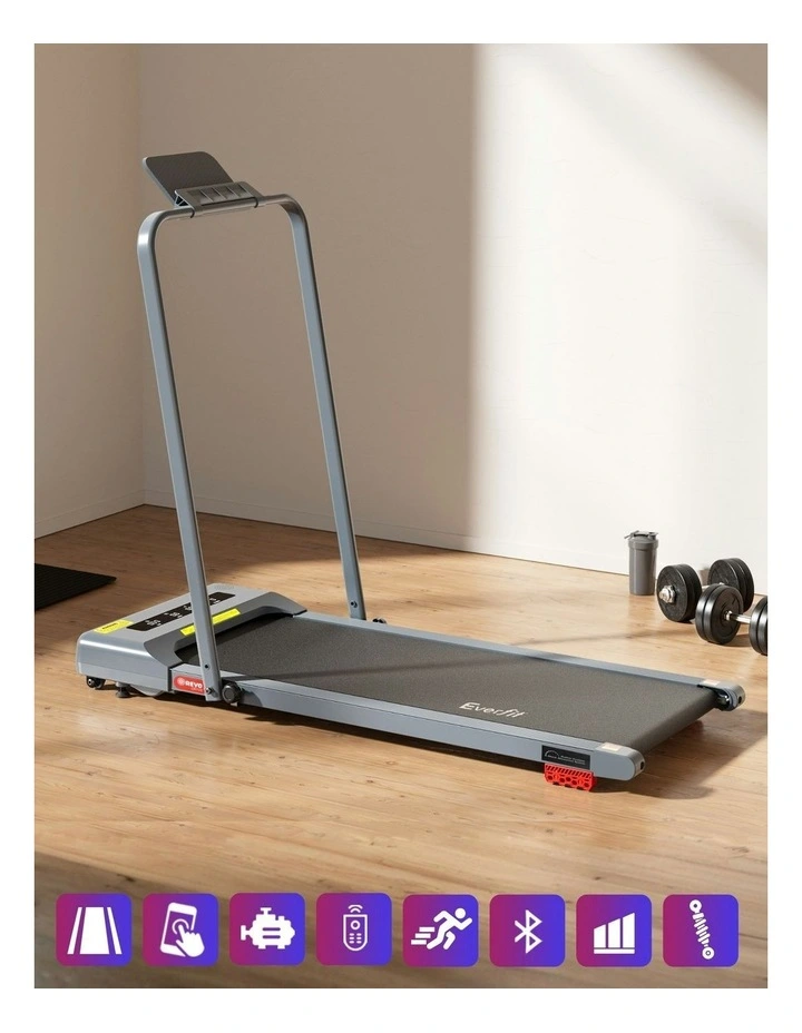 Electric Walking Pad Incline Under Desk Treadmill 380mm in Grey image 5