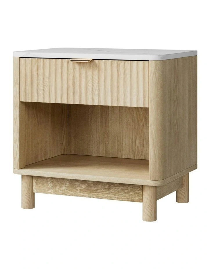 1 Drawer Bedside Table in Pine image 1