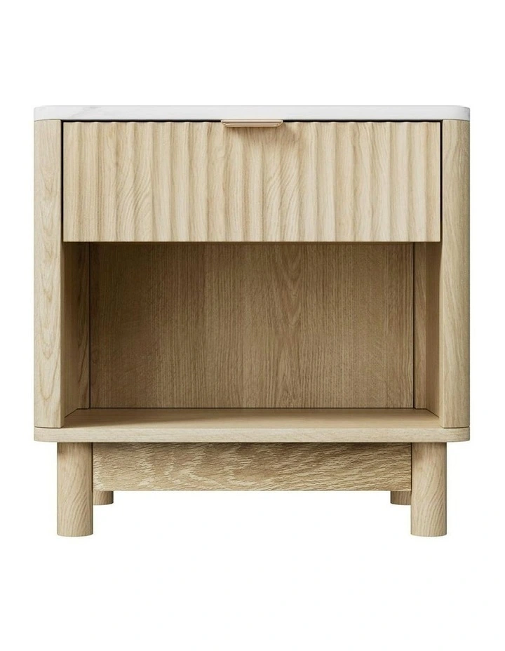 1 Drawer Bedside Table in Pine image 2