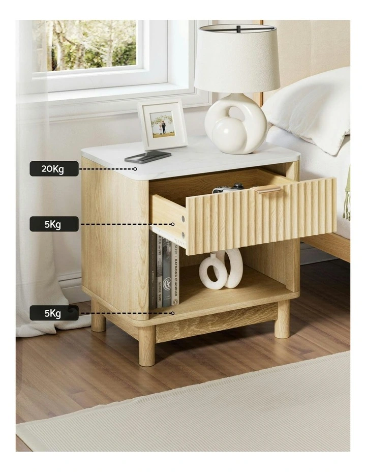 1 Drawer Bedside Table in Pine image 6