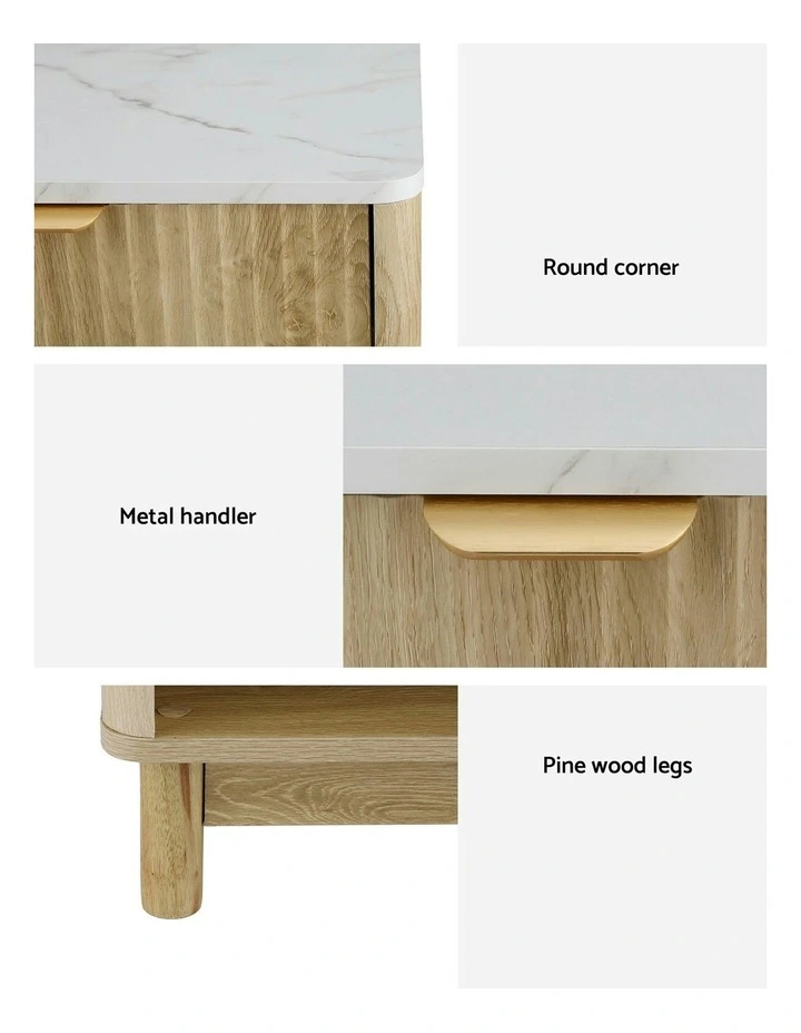 1 Drawer Bedside Table in Pine image 7