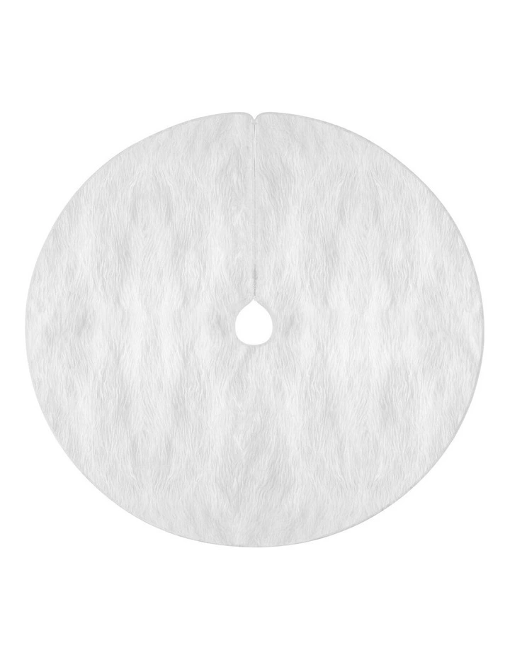 Christmas Tree Skirt 120cm in White image 1