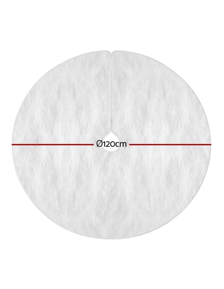 Christmas Tree Skirt 120cm in White image 4