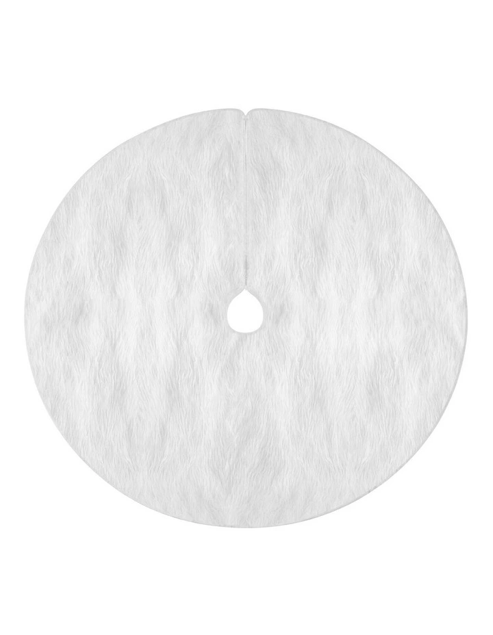 Christmas Tree Skirt 90cm in White image 1