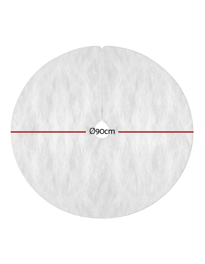 Christmas Tree Skirt 90cm in White image 4
