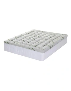 King Bedding Pillowtop Topper 11cm in Green/White