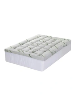Double Bedding Pillowtop Topper 11cm in Green/White