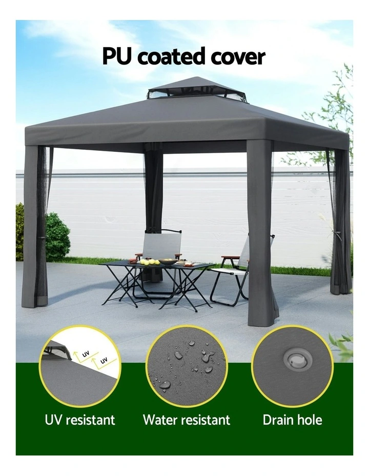 Marquee 3m Gazebo in Grey image 6