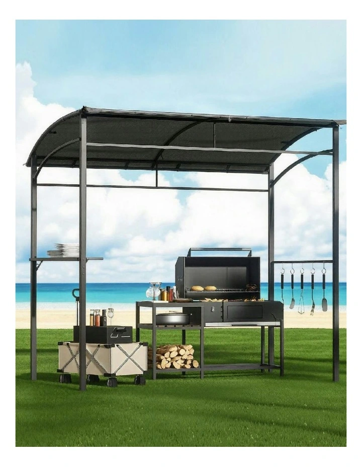 Gazebo Outdoor BBQ Grill in Grey image 3