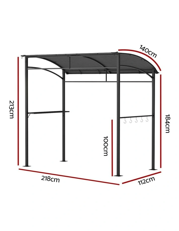 Gazebo Outdoor BBQ Grill in Grey image 4