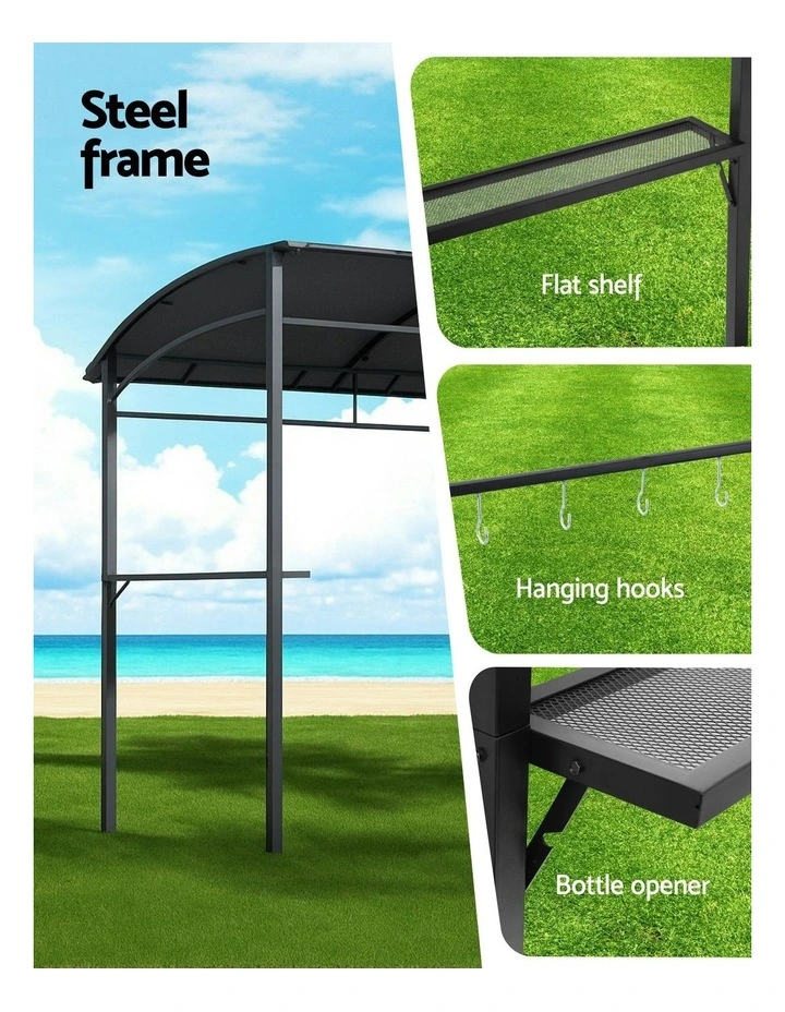 Gazebo Outdoor BBQ Grill in Grey image 6
